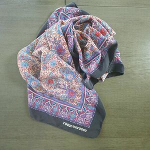 Barocco Silk Scarf Pink Purple Floral Pattern Made in Italy Vtg Square